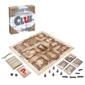 NEW CLUE by Hasbro Rustic Wood Edition Series Collectible Board Game - Open Box